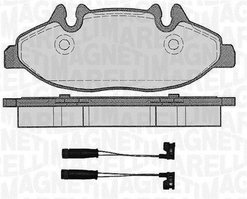 MAGNETI MARELLI Комплект тормозных колодок, дисковый тормоз 363916060617